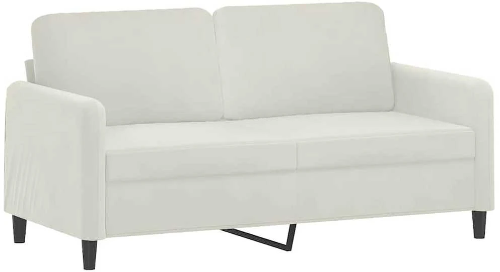 Dvivietė sofa, kreminės spalvos, 140cm, aksomas