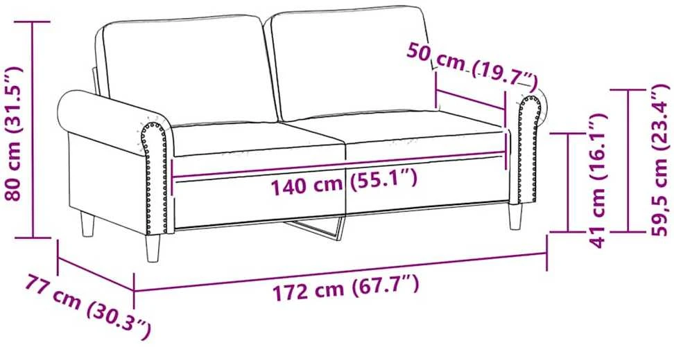 Dvivietė sofa, kreminės spalvos, 140cm, dirbtinė oda
