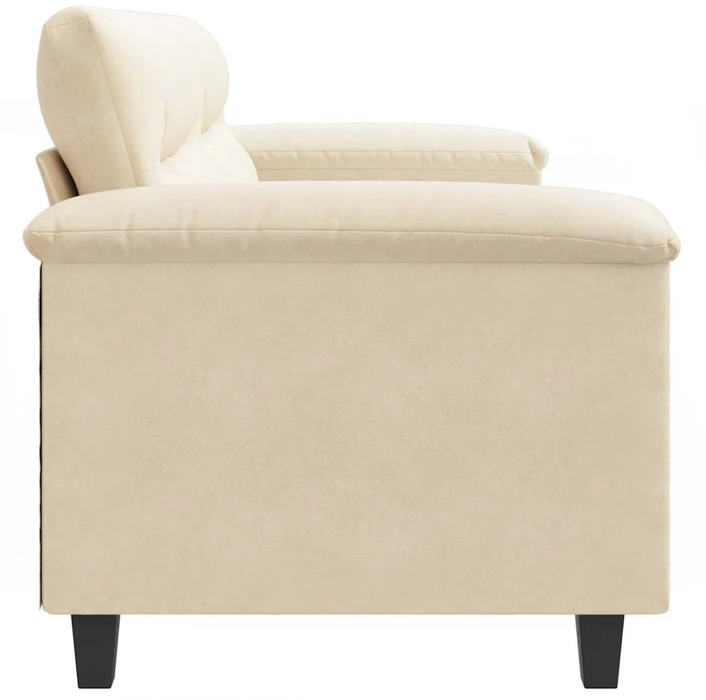 Dvivietė sofa, kreminės spalvos, 140cm, mikropluošto audinys