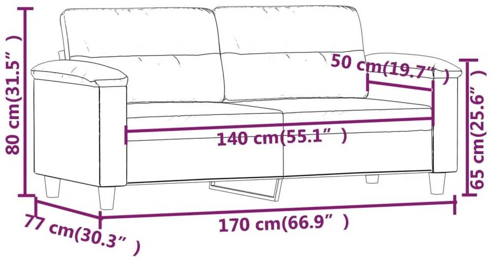 Dvivietė sofa, kreminės spalvos, 140cm, mikropluošto audinys