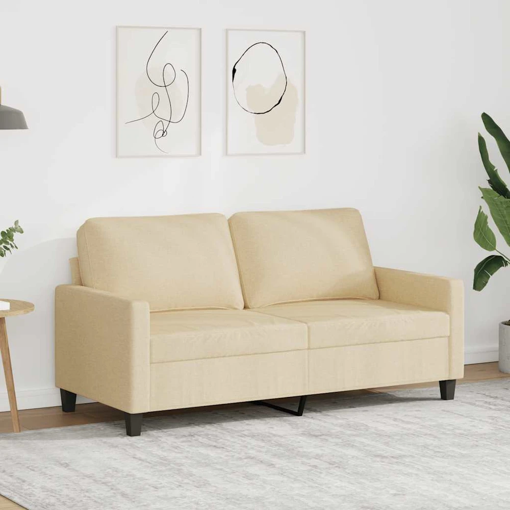 Dvivietė sofa, kreminės spalvos, 140cm, audinys