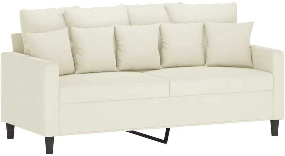 Dvivietė sofa, kreminės spalvos, 140cm, aksomas