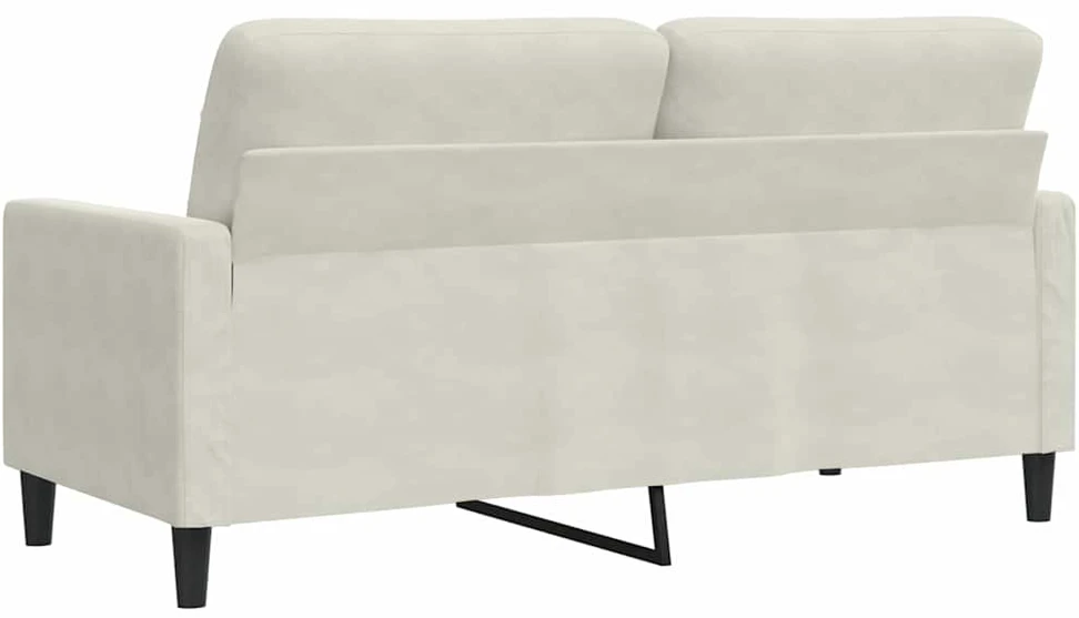 Dvivietė sofa, kreminės spalvos, 140cm, aksomas