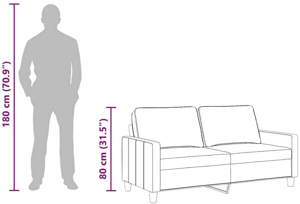 Dvivietė sofa, kreminės spalvos, 140cm, audinys