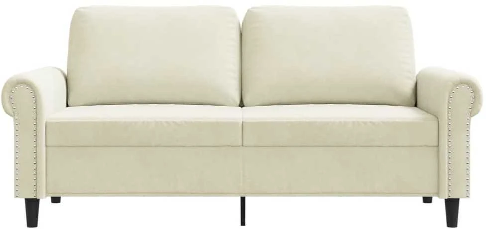 Dvivietė sofa, kreminės spalvos, 140cm, aksomas