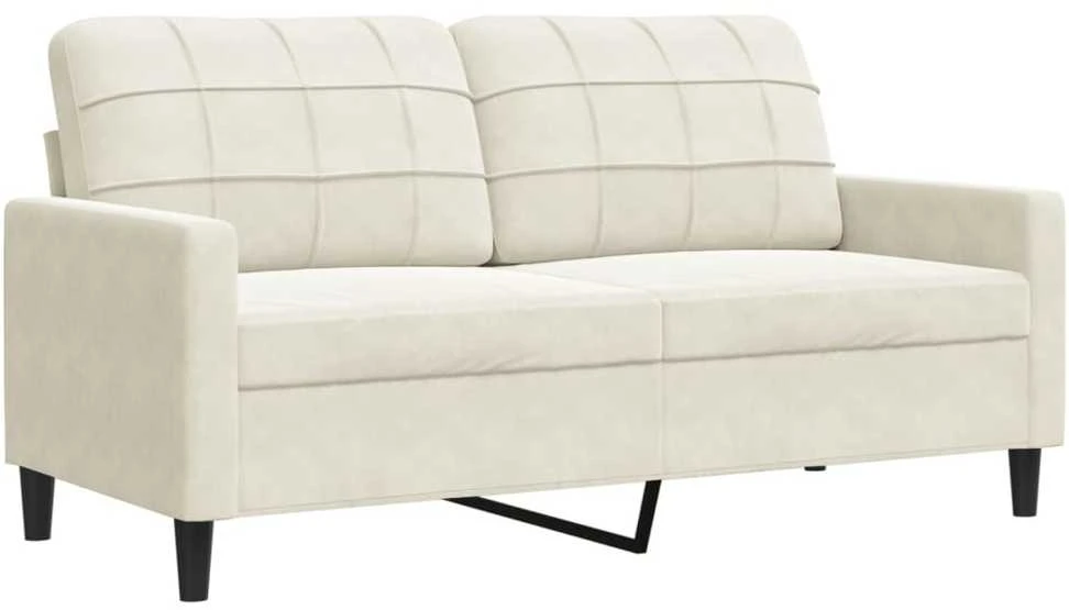 Dvivietė sofa, kreminės spalvos, 140cm, aksomas