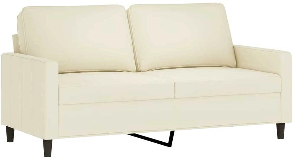 Dvivietė sofa, kreminės spalvos, 140cm, aksomas