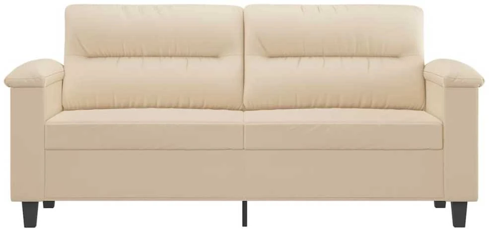 Dvivietė sofa, kreminės spalvos, 140cm, mikropluošto audinys