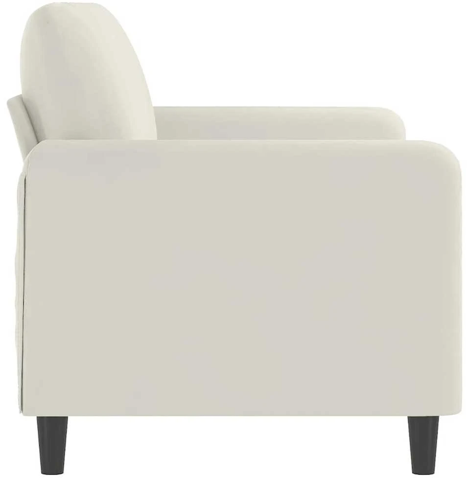 Dvivietė sofa, kreminės spalvos, 140cm, aksomas