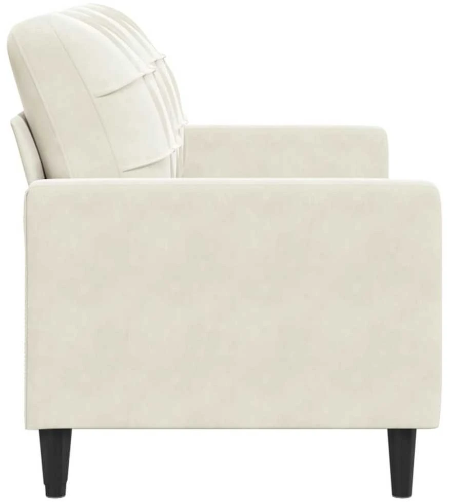 Dvivietė sofa, kreminės spalvos, 140cm, aksomas