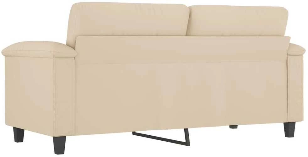 Dvivietė sofa, kreminės spalvos, 140cm, mikropluošto audinys