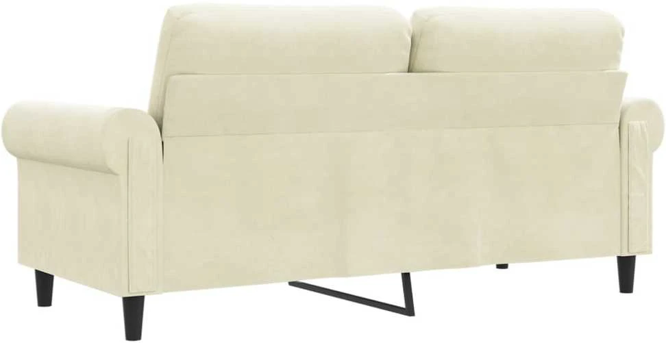 Dvivietė sofa, kreminės spalvos, 140cm, aksomas