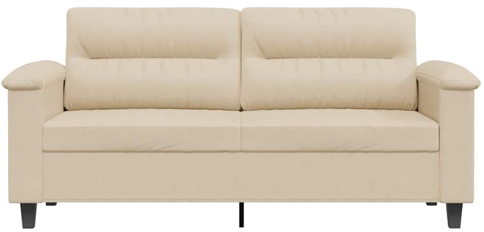Dvivietė sofa, kreminės spalvos, 140cm, mikropluošto audinys
