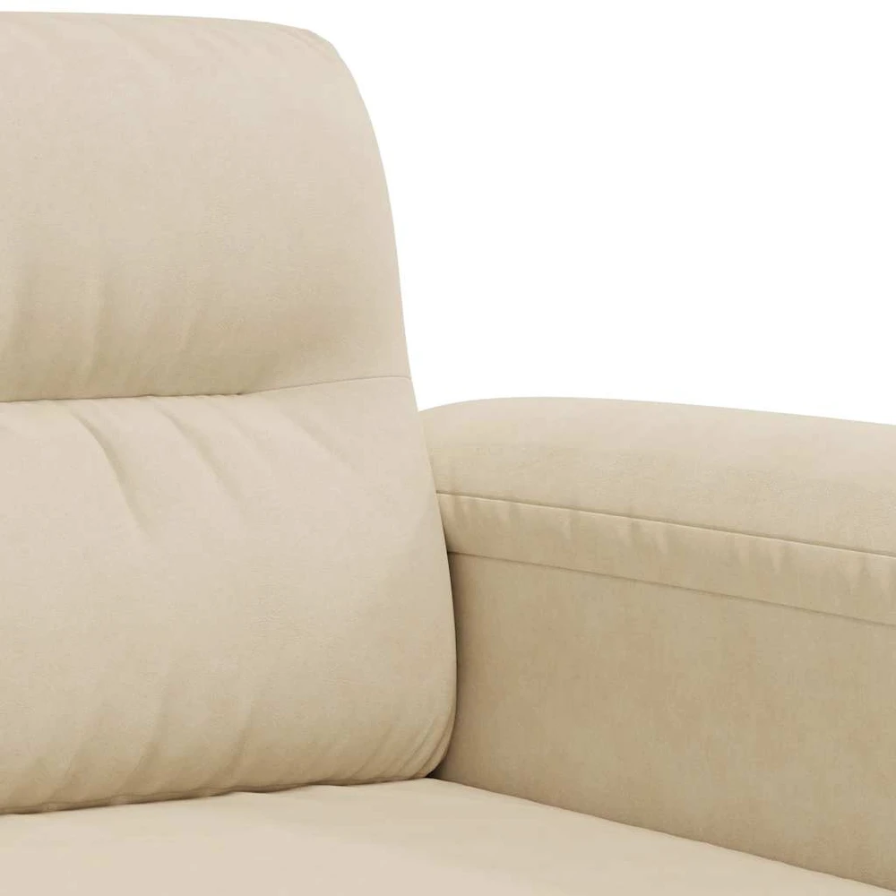 Dvivietė sofa, kreminės spalvos, 140cm, mikropluošto audinys