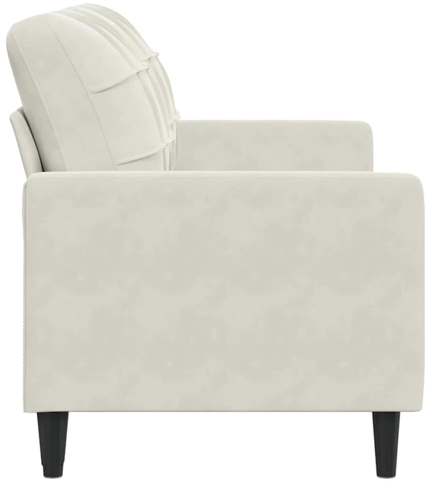 Dvivietė sofa, kreminės spalvos, 140cm, aksomas