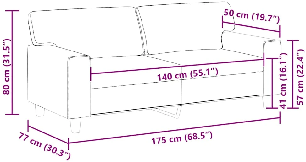 Dvivietė sofa, kreminės spalvos, 140cm, dirbtinė oda