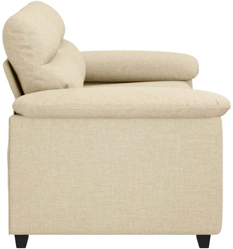 Dvivietė sofa, kreminės spalvos, 160x81x84 cm, audinys