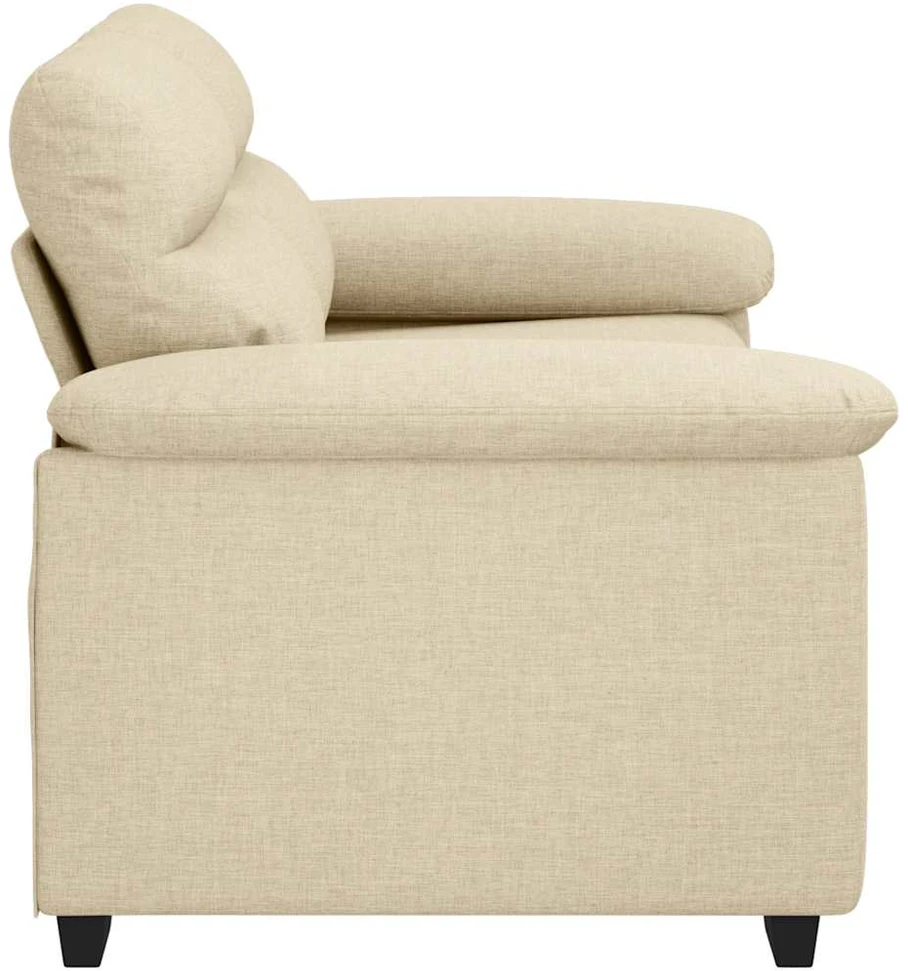 Dvivietė sofa, kreminės spalvos, 160x81x84 cm, audinys