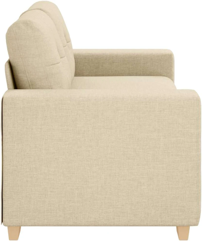 Dvivietė sofa, kreminės spalvos, 180x77x82 cm, audinys