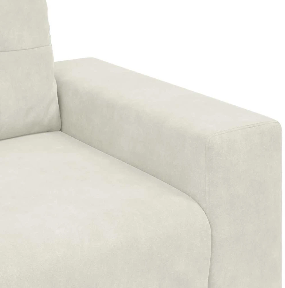 Dvivietė sofa, kreminės spalvos, 180x77x82 cm, aksominė