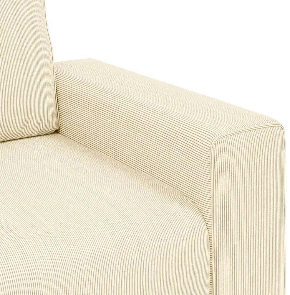 Dvivietė sofa, kreminės spalvos, 180x77x82 cm, velvetas, audinys