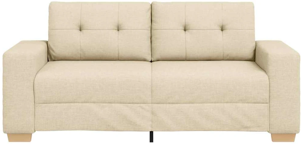 Dvivietė sofa, kreminės spalvos, 180x77x82 cm, audinys