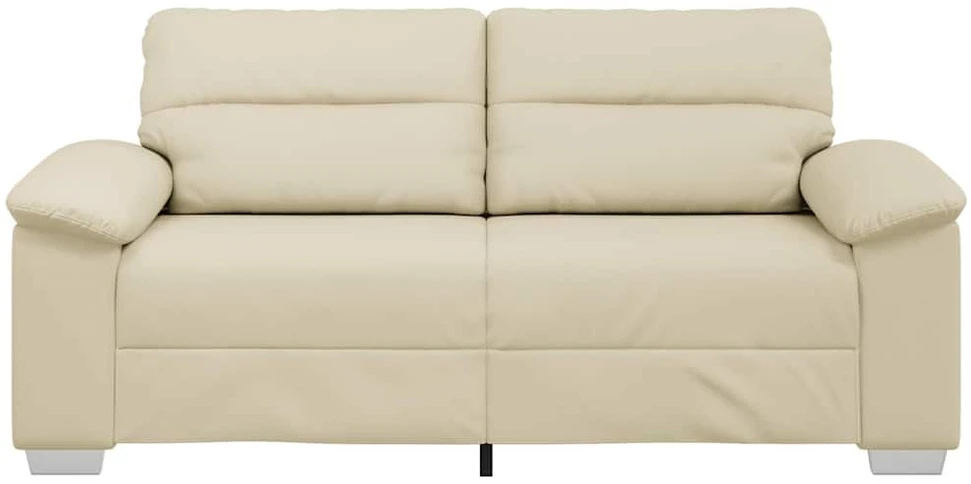 Dvivietė sofa, kreminės spalvos, 180x81x84 cm, dirbtinė oda
