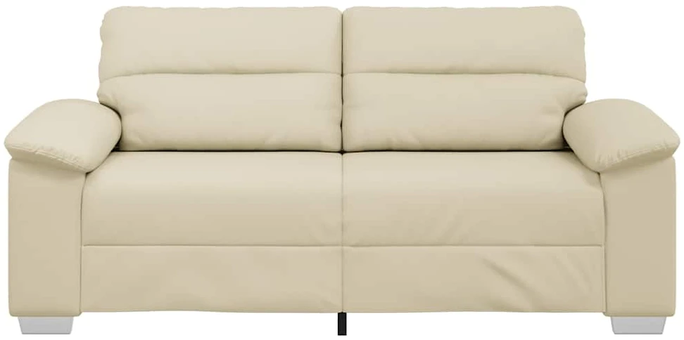Dvivietė sofa, kreminės spalvos, 180x81x84 cm, dirbtinė oda