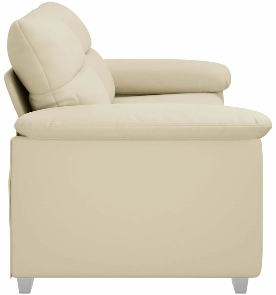 Dvivietė sofa, kreminės spalvos, 180x81x84 cm, dirbtinė oda