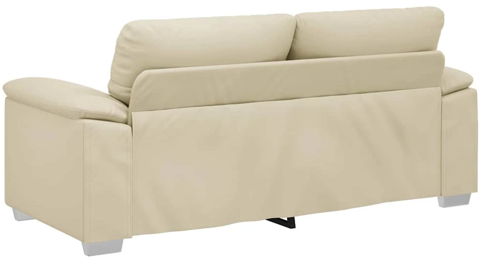Dvivietė sofa, kreminės spalvos, 180x81x84 cm, dirbtinė oda