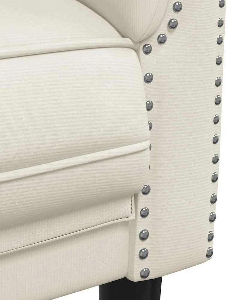 Dvivietė sofa, kreminės spalvos, aksomas