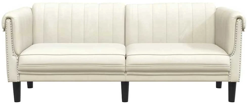 Dvivietė sofa, kreminės spalvos, aksomas