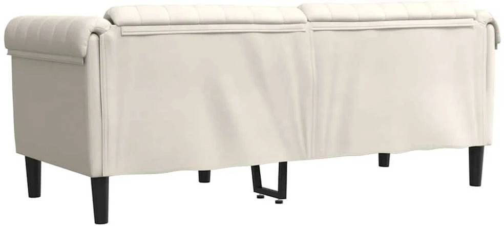 Dvivietė sofa, kreminės spalvos, aksomas