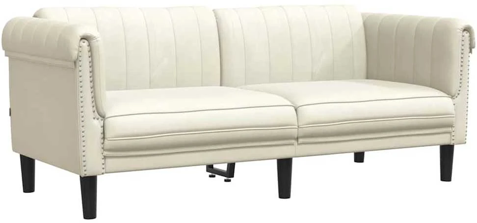 Dvivietė sofa, kreminės spalvos, aksomas