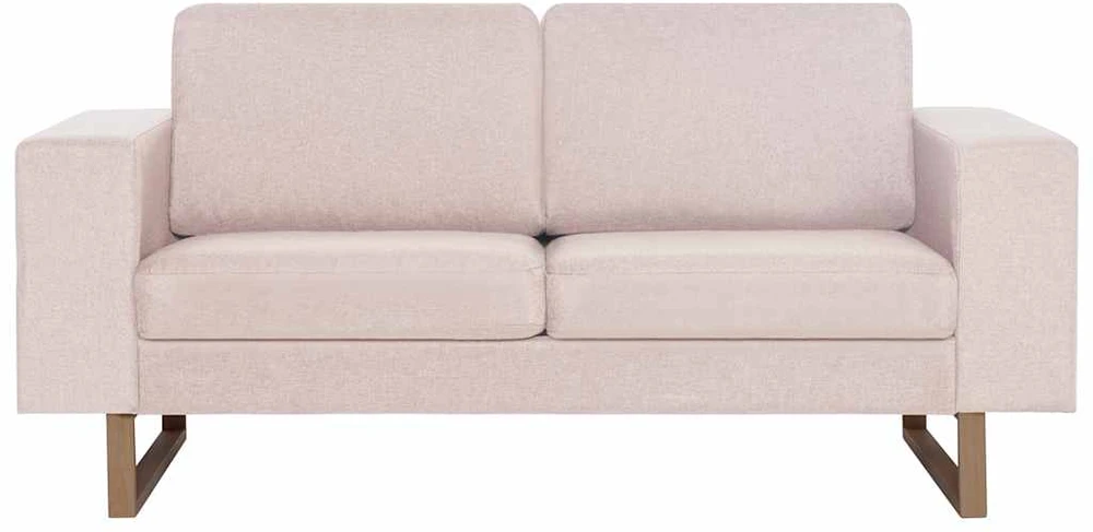 Dvivietė sofa, kreminės spalvos, audinys