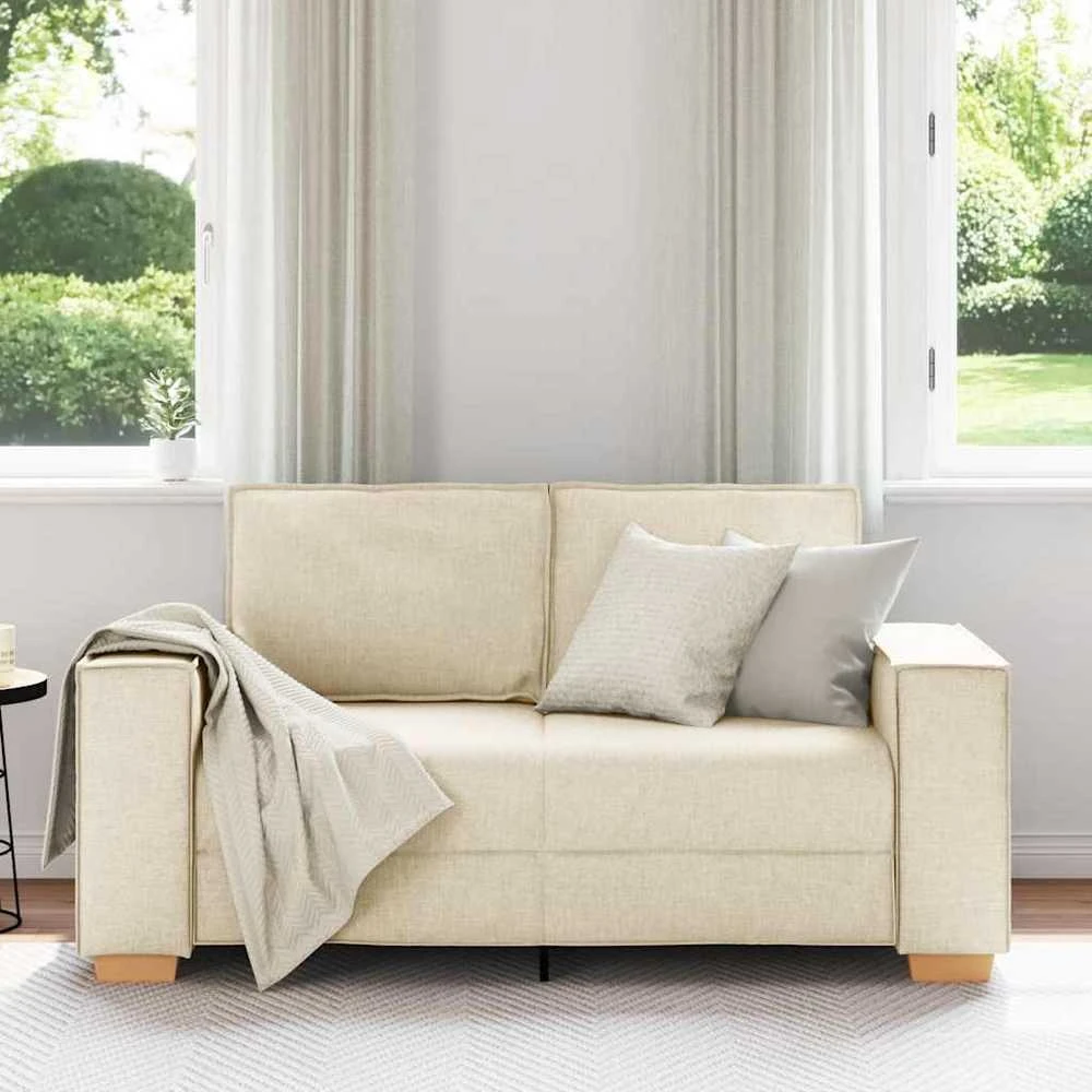 Dvivietė sofa, lininė, 160x78x84 cm