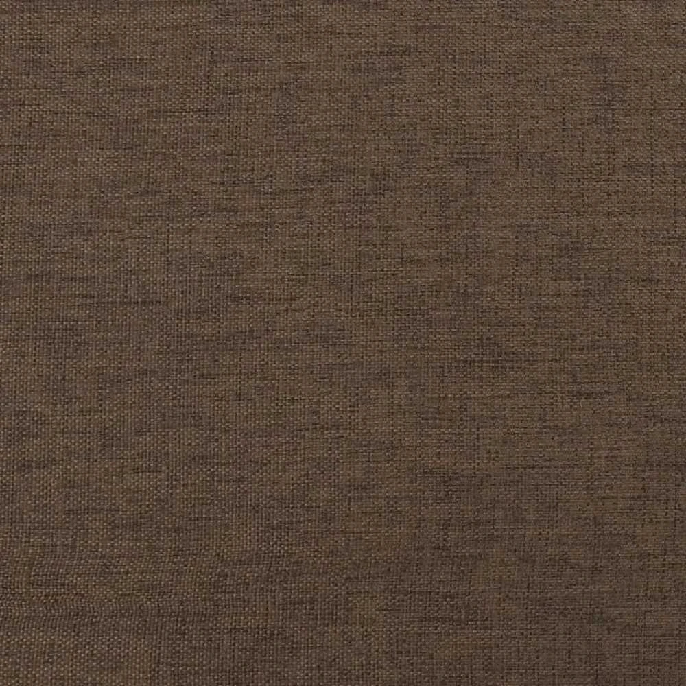 Dvivietė sofa-lova dvejomis pagalvėmis, rudos spalvos, audinys
