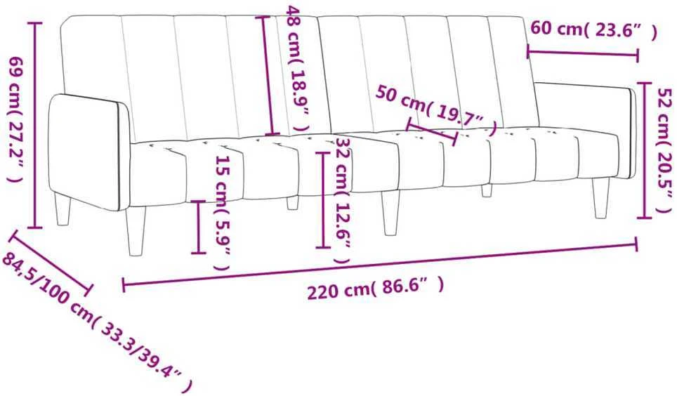 Dvivietė sofa-lova, geltonos spalvos, aksomas