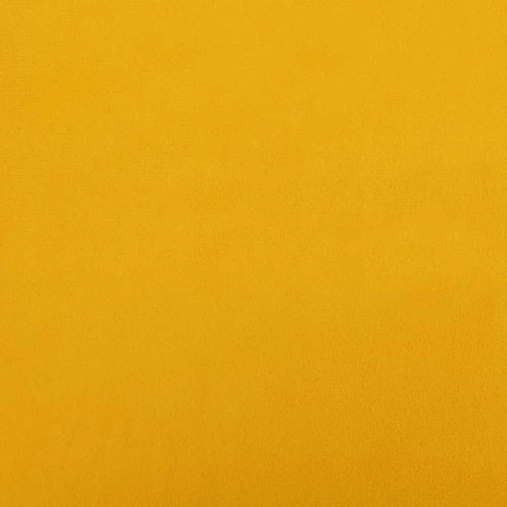 Dvivietė sofa-lova, geltonos spalvos, aksomas