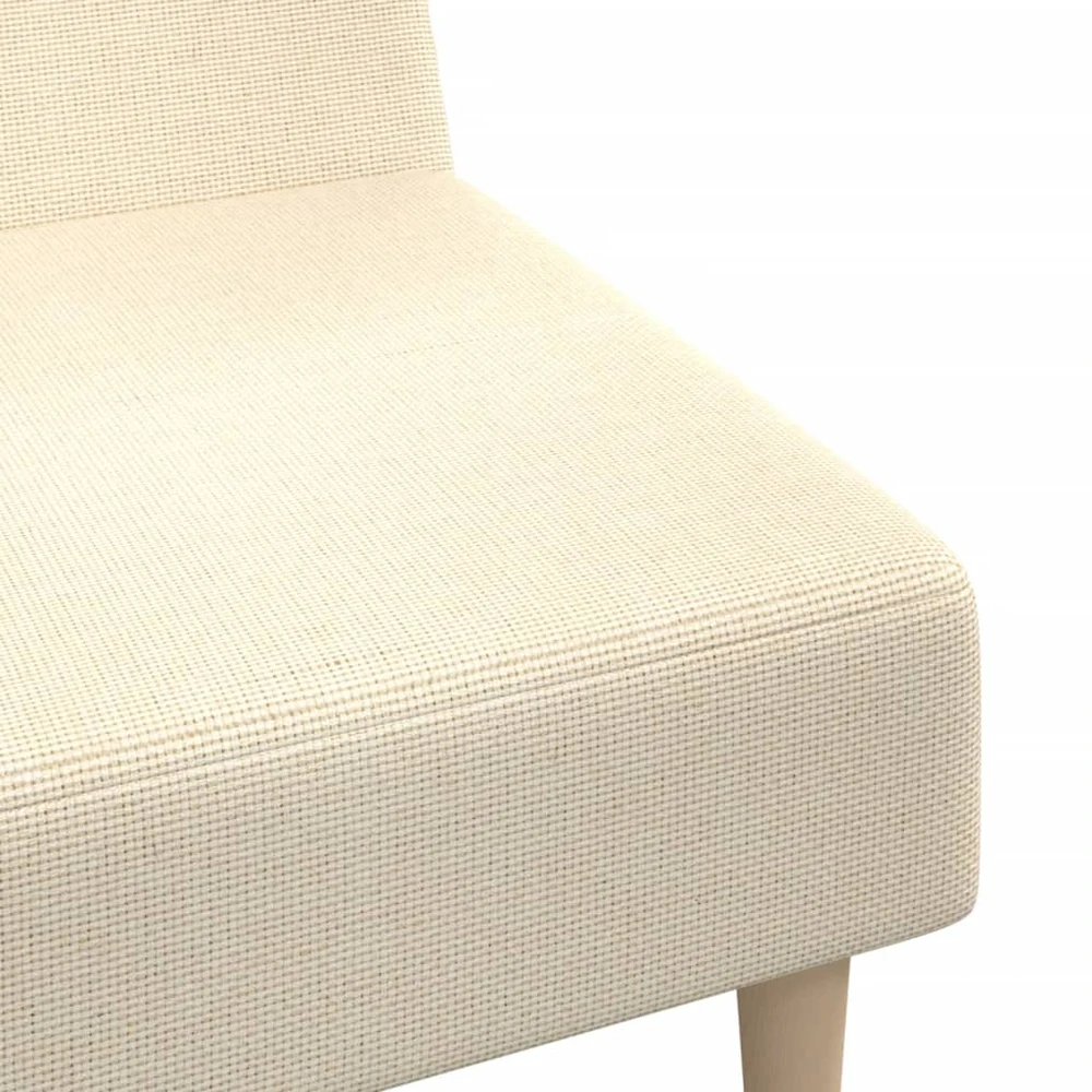Dvivietė sofa-lova, kreminės spalvos, audinys
