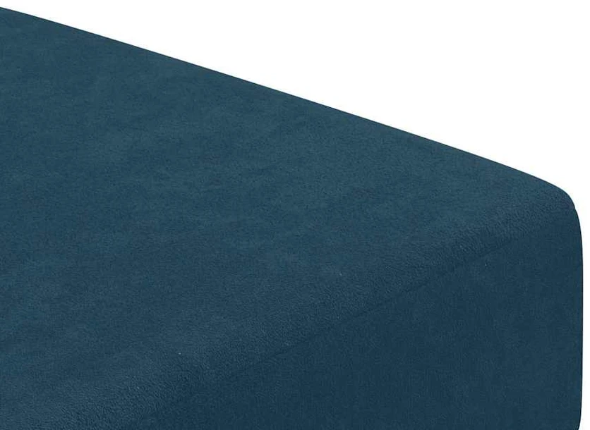 Dvivietė sofa-lova, mėlynos spalvos, aksomas