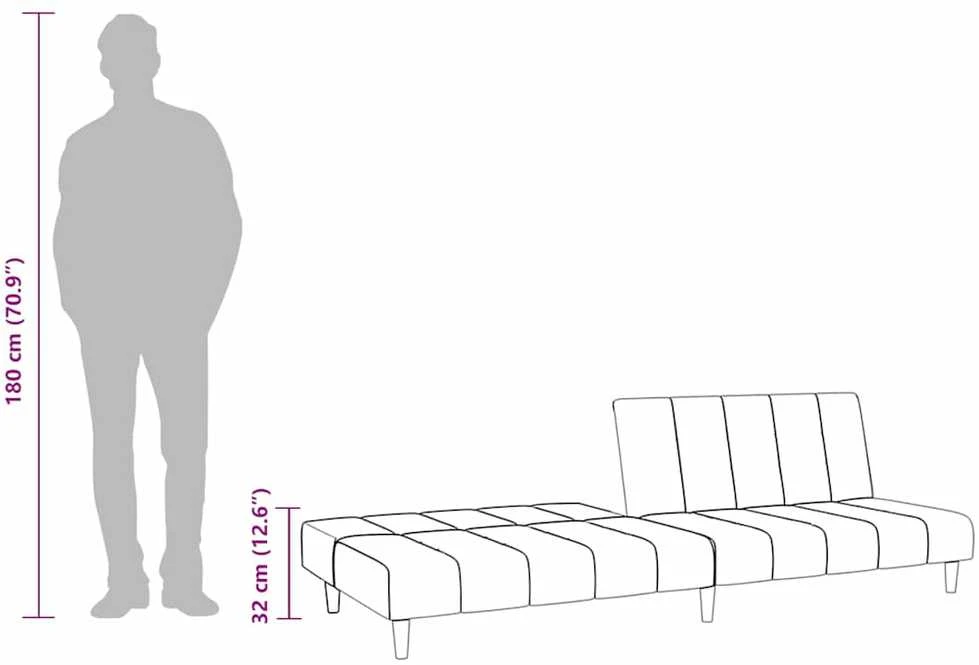 Dvivietė sofa-lova, mėlynos spalvos, aksomas