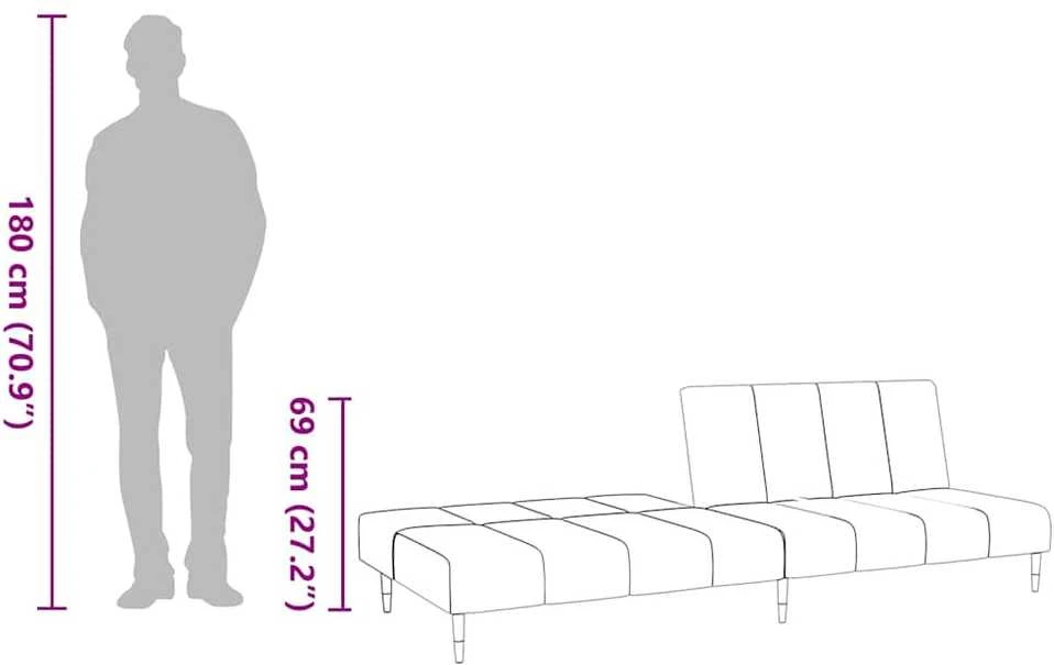 Dvivietė sofa-lova, raudonojo vyno spalvos, aksomas