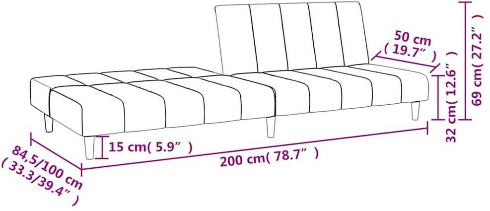 Dvivietė sofa-lova, rožinės spalvos, aksomas