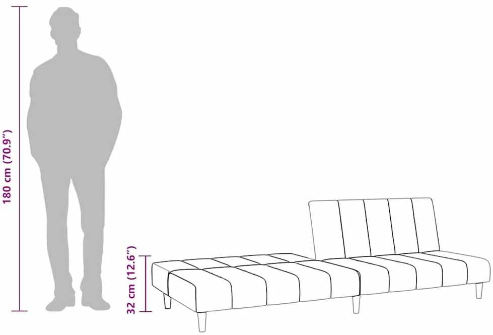 Dvivietė sofa-lova, rožinės spalvos, aksomas