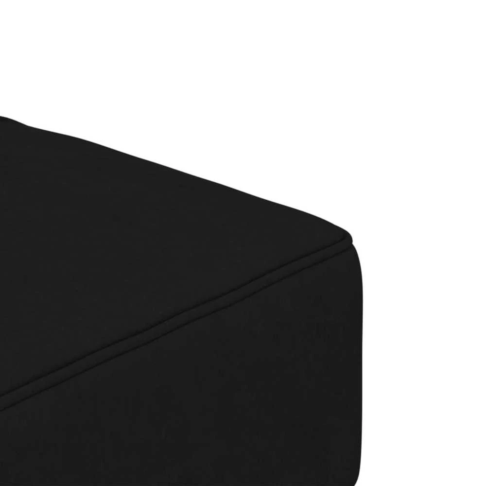 Dvivietė sofa-lova su dvejomis pagalvėmis, juoda, aksomas
