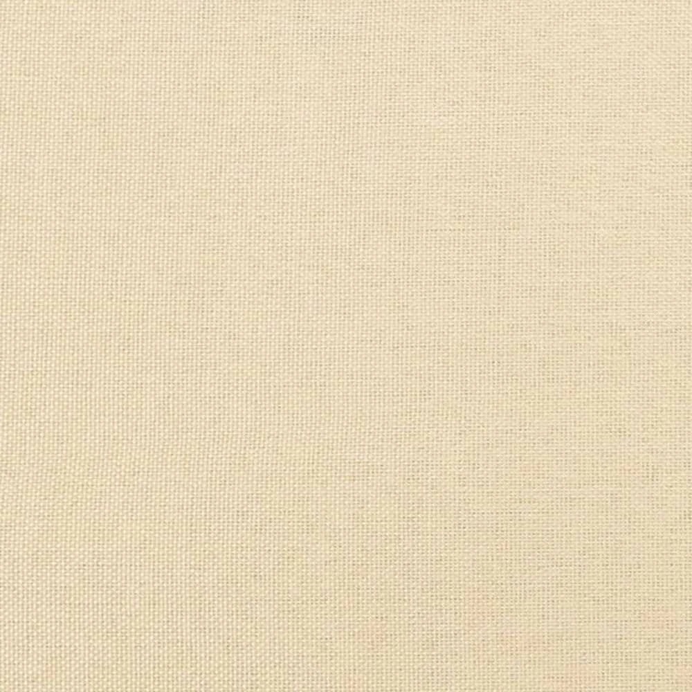 Dvivietė sofa-lova su dvejomis pagalvėmis, kreminė, audinys