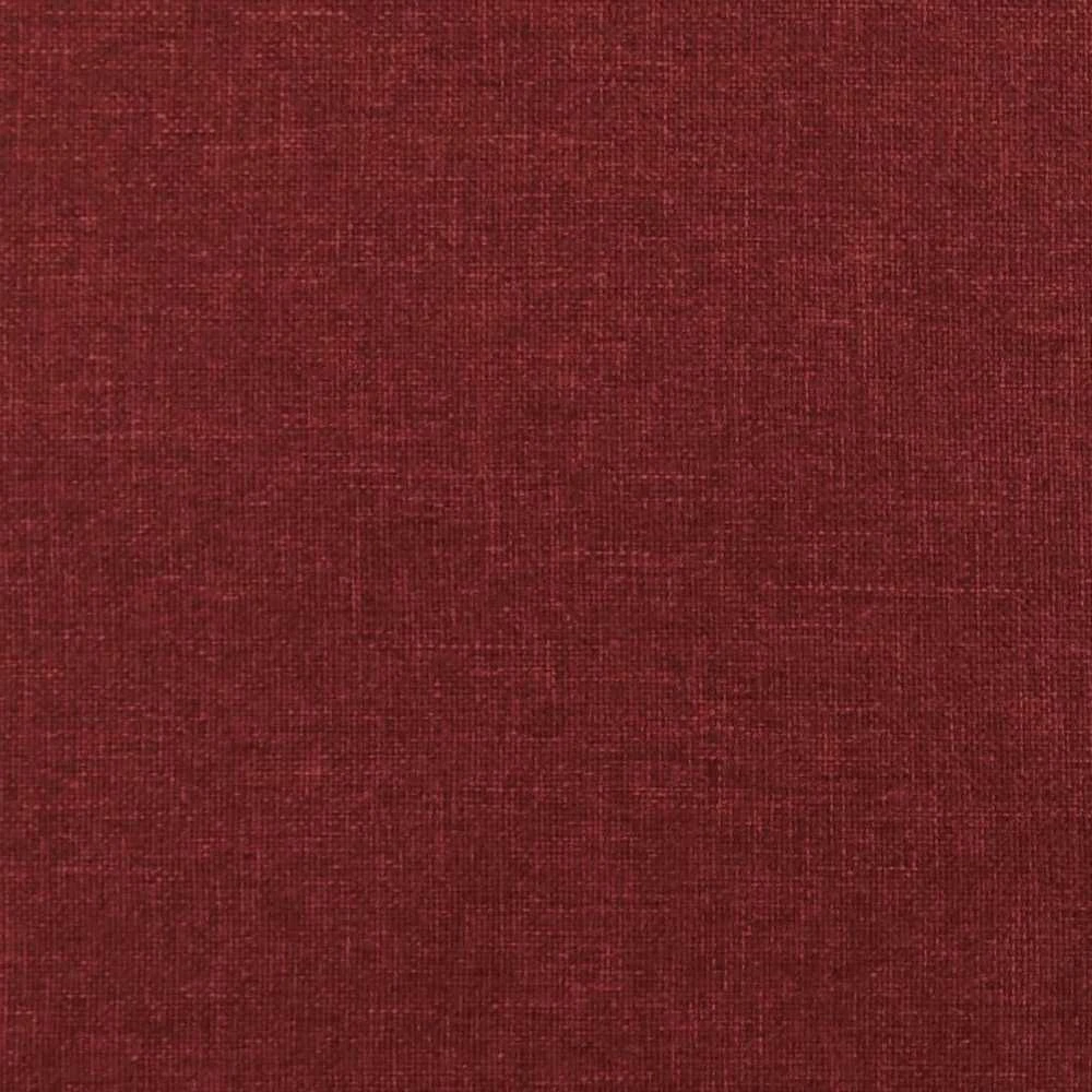Dvivietė sofa-lova su dvejomis pagalvėmis, vyno, audinys
