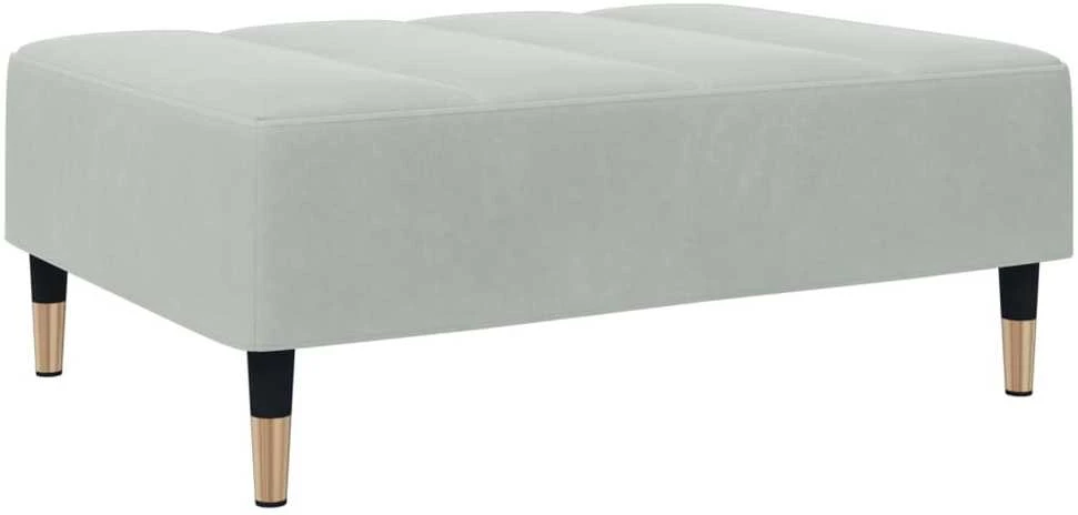 Dvivietė sofa-lova su pakoja, šviesiai pilkos spalvos, aksomas