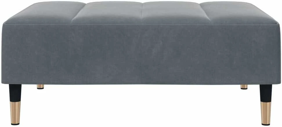 Dvivietė sofa-lova su pakoja, tamsiai pilkos spalvos, aksomas
